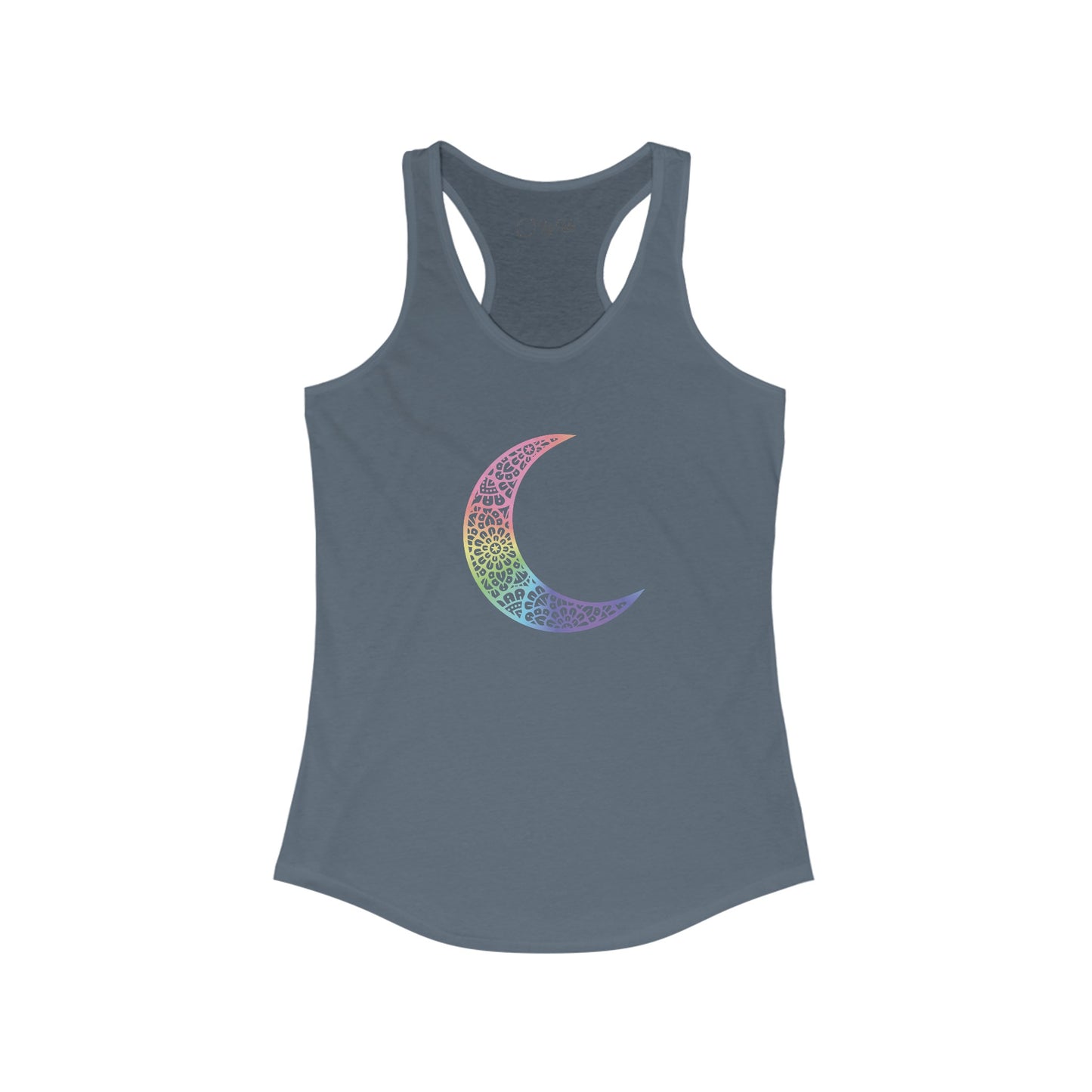 Colorful Mandala Moon Racerback Tank