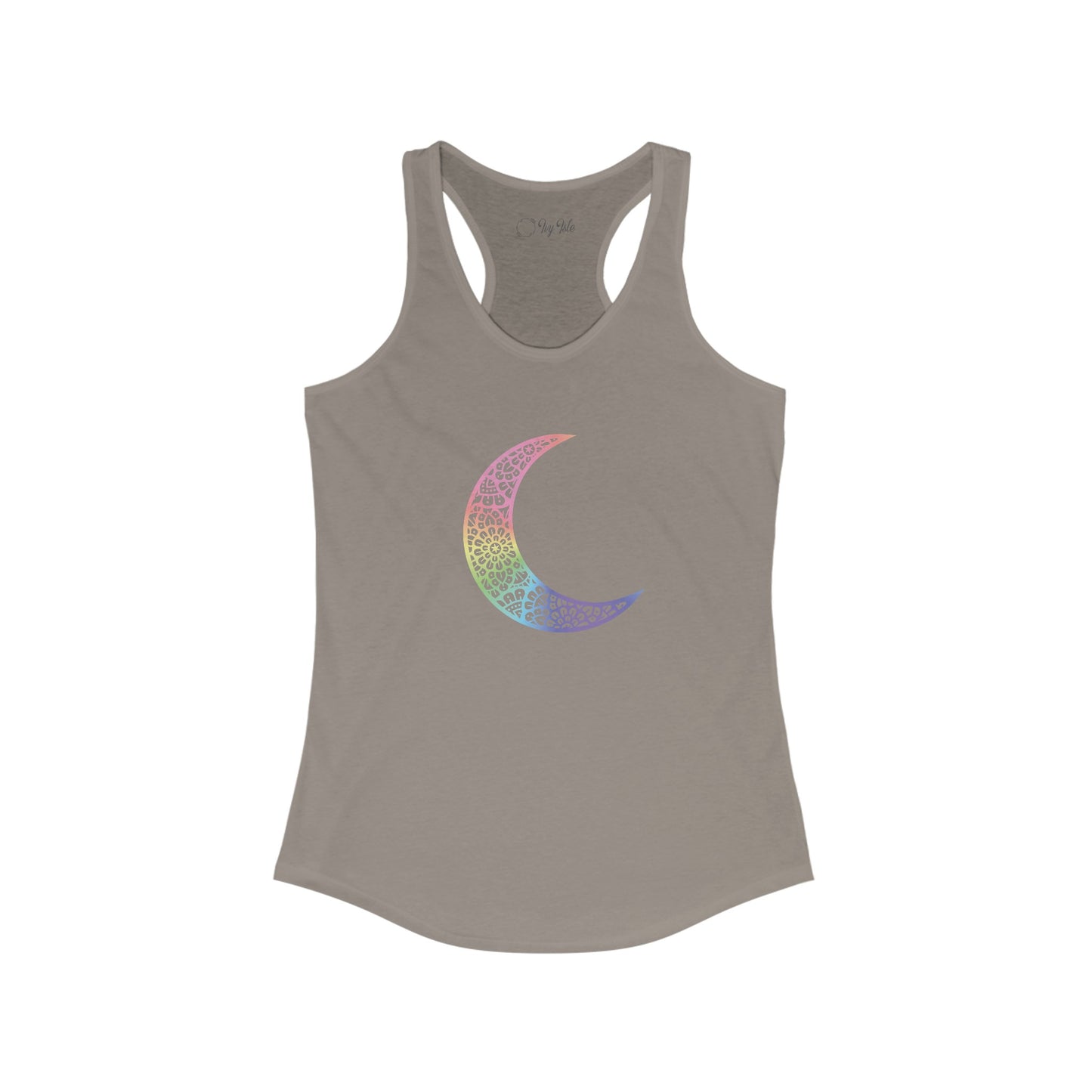 Colorful Mandala Moon Racerback Tank