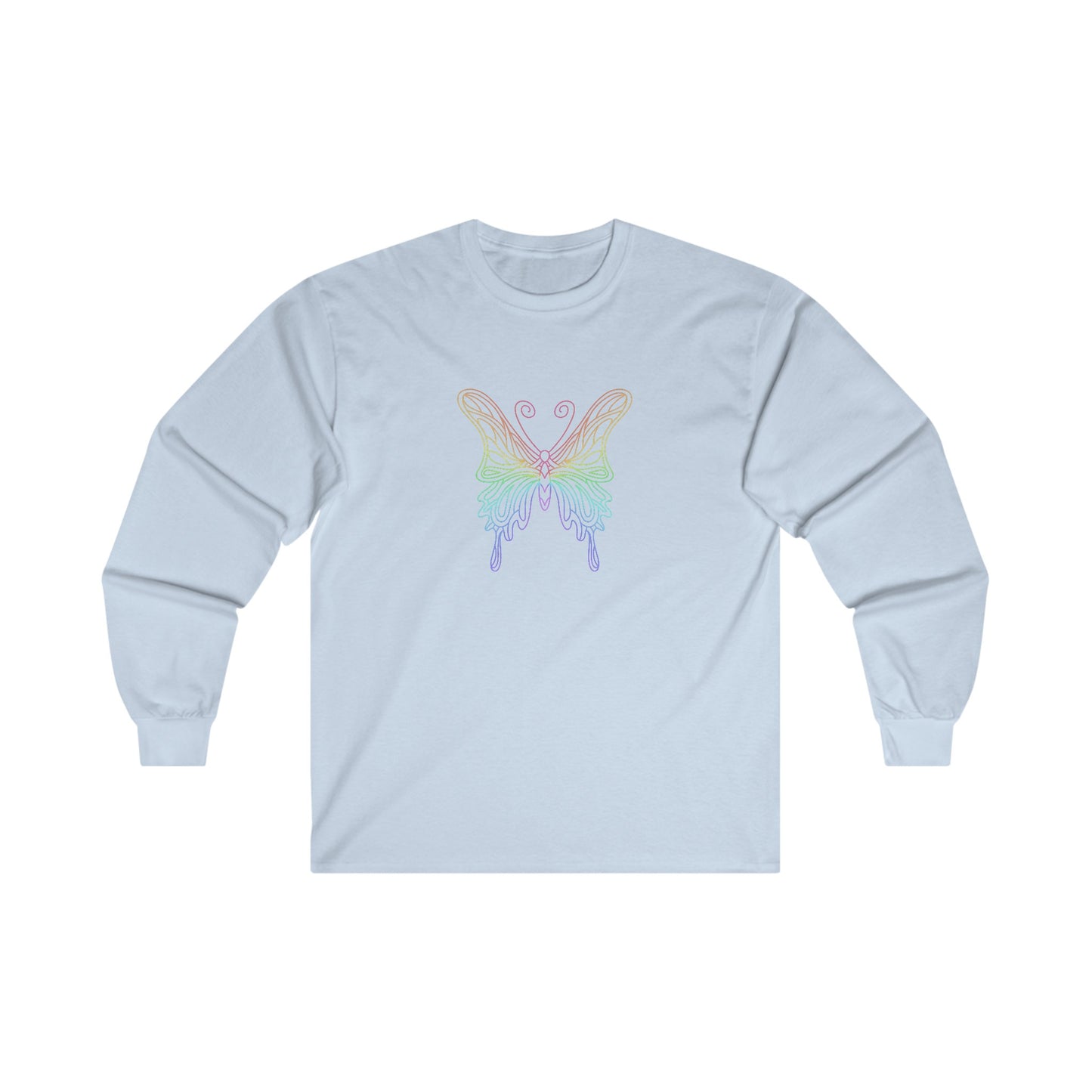 Colorful Pretty Butterfly Long Sleeve Tee