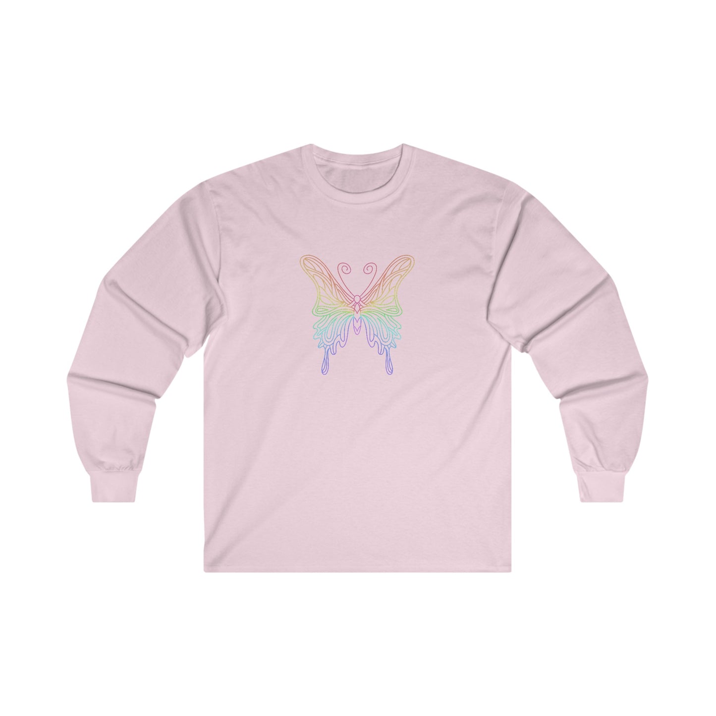 Colorful Pretty Butterfly Long Sleeve Tee