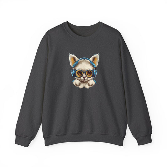 Puppy with Headphones Sweatshirt