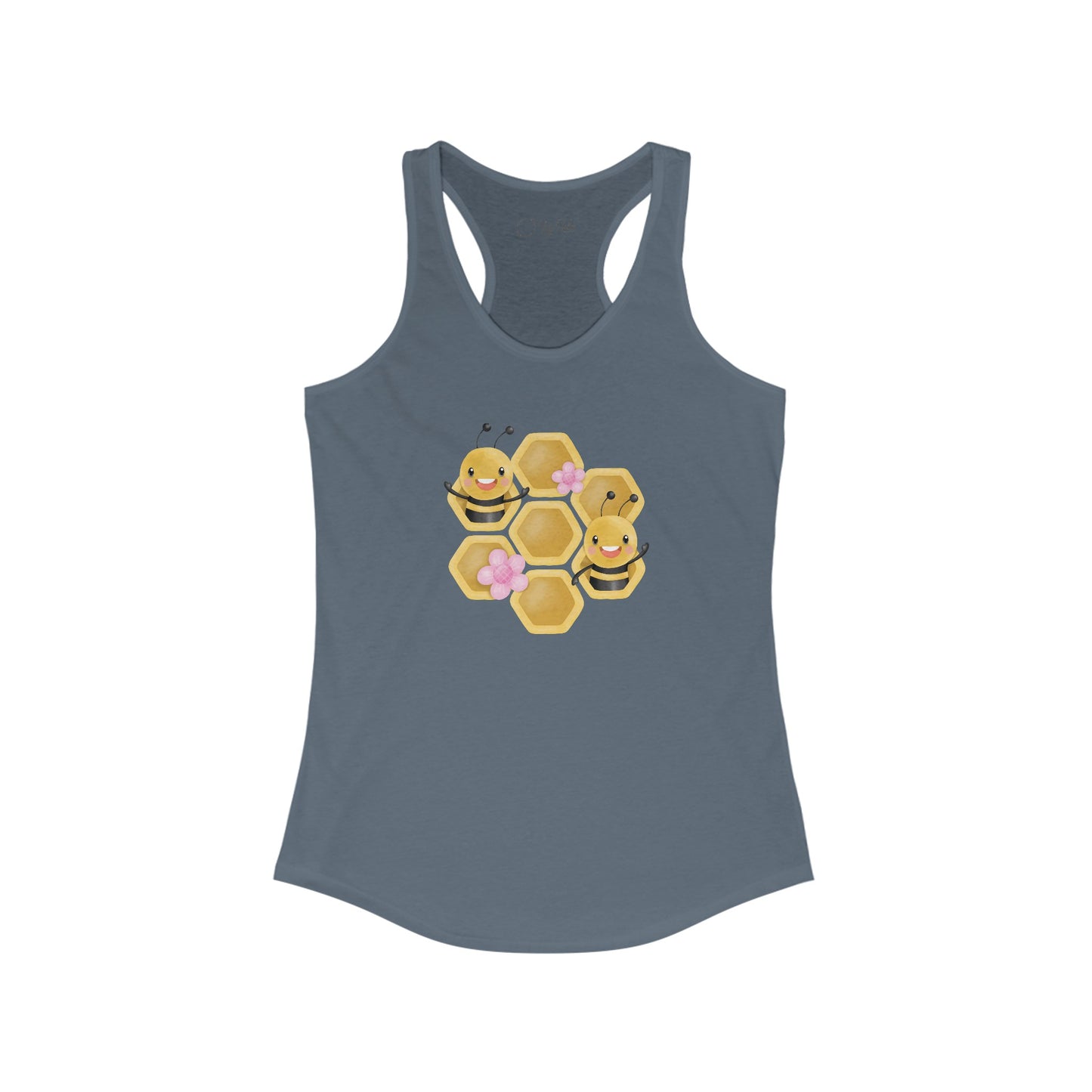 Cute Bee Honeycomb Racerback Tank