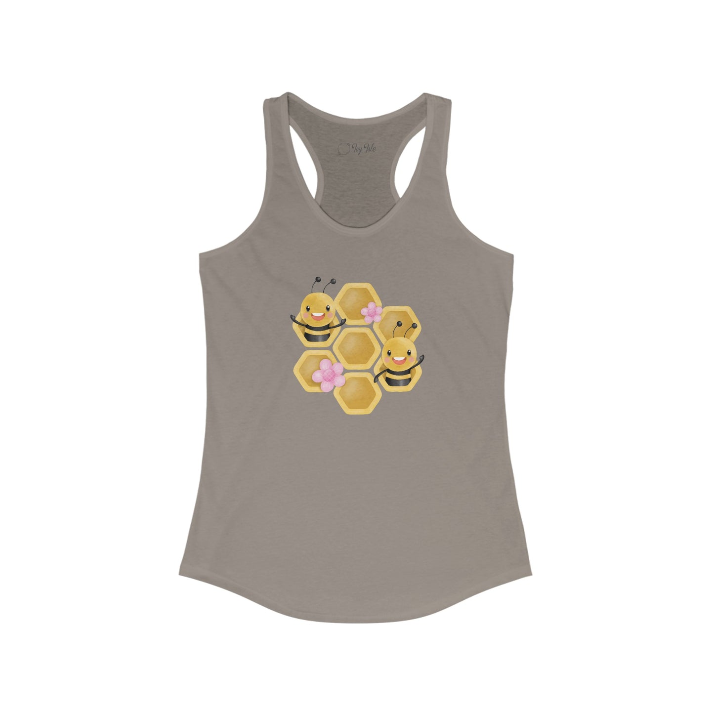 Cute Bee Honeycomb Racerback Tank