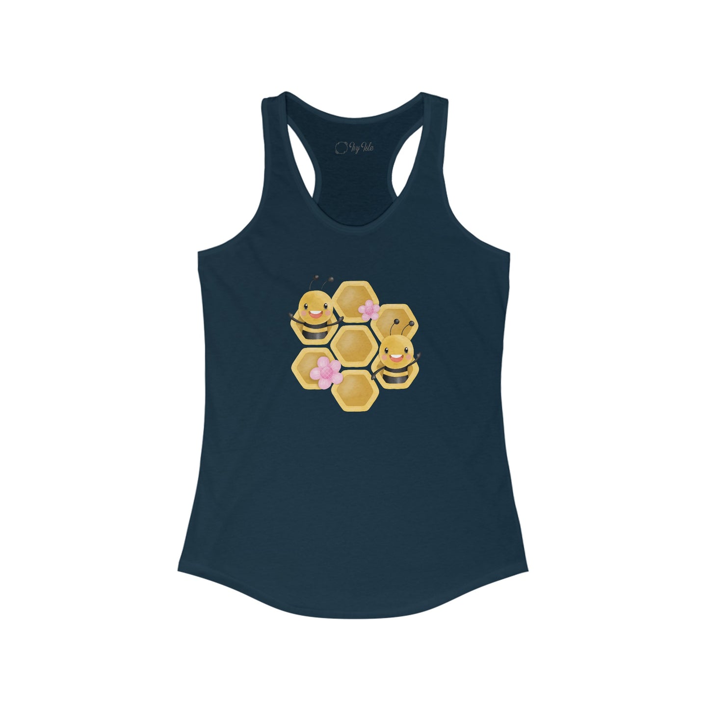 Cute Bee Honeycomb Racerback Tank