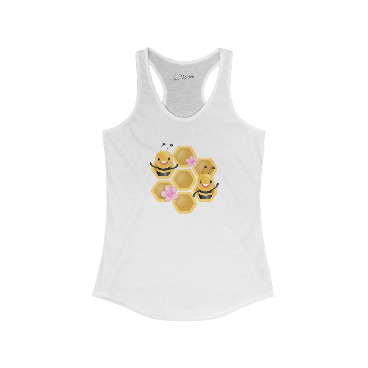 Cute Bee Honeycomb Racerback Tank