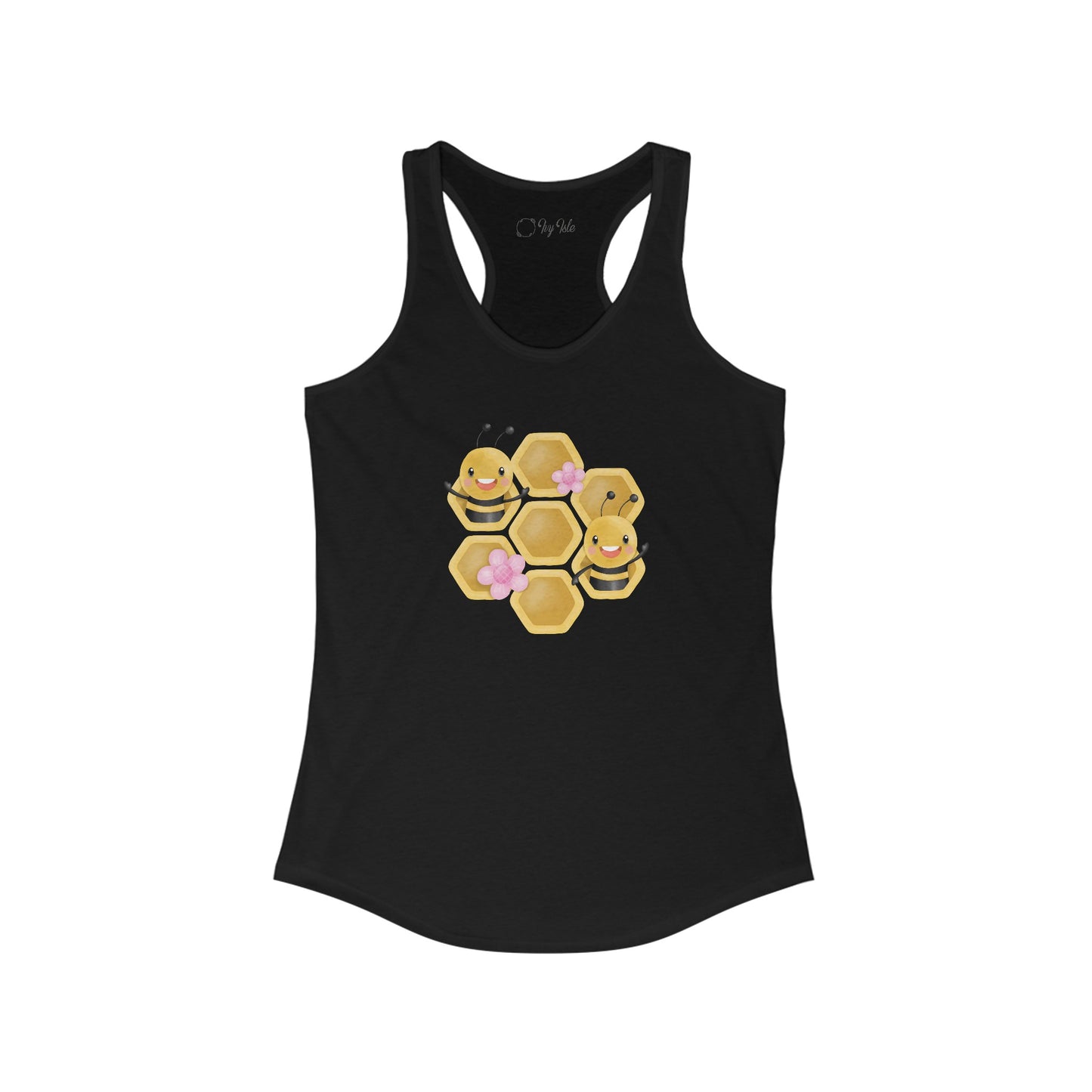 Cute Bee Honeycomb Racerback Tank