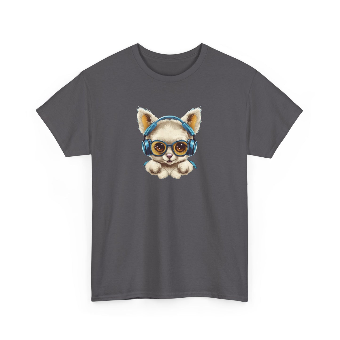 Puppy with Headphones Short Sleeve Tee