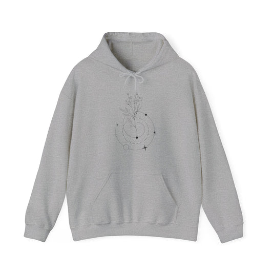 Flower and Swirl Hooded Sweatshirt