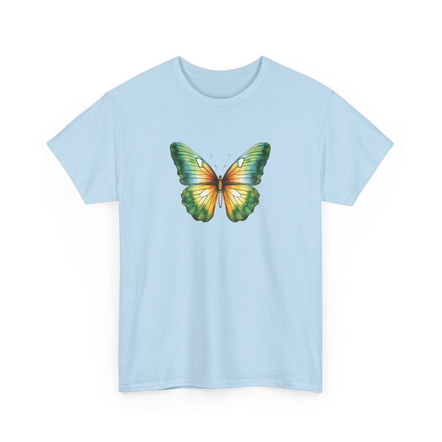 Green Watercolor Butterfly Short Sleeve Tee