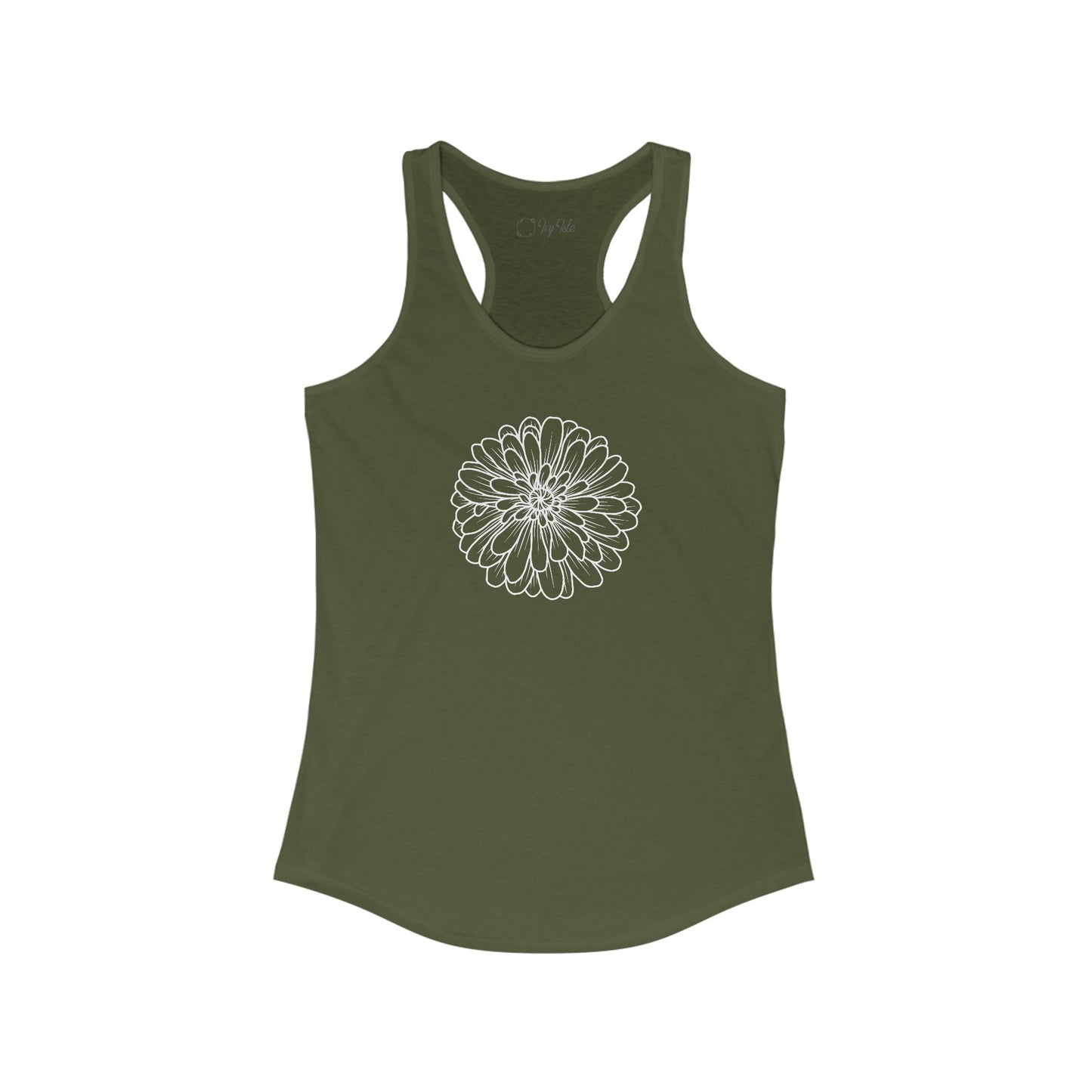 Flower Outline Racerback Tank