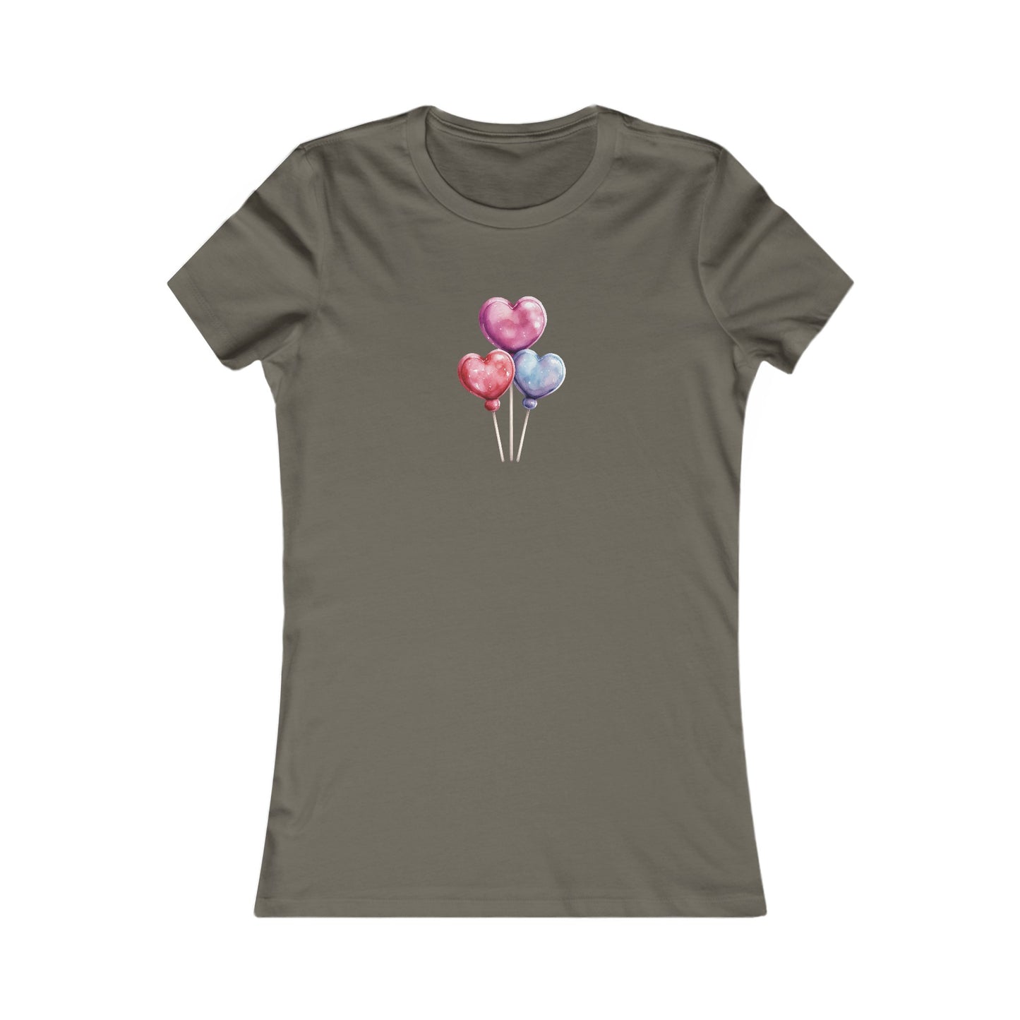 Heart Balloons Fitted Tee