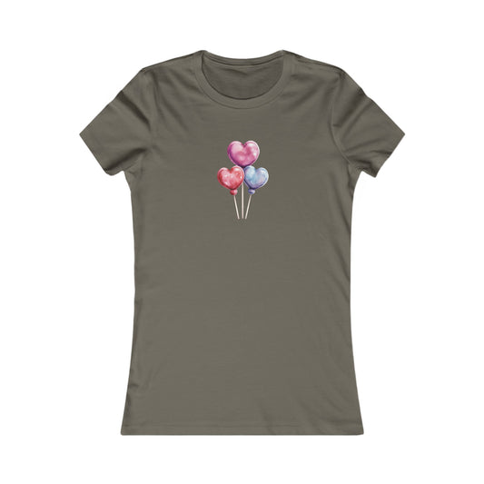 Heart Balloons Fitted Tee
