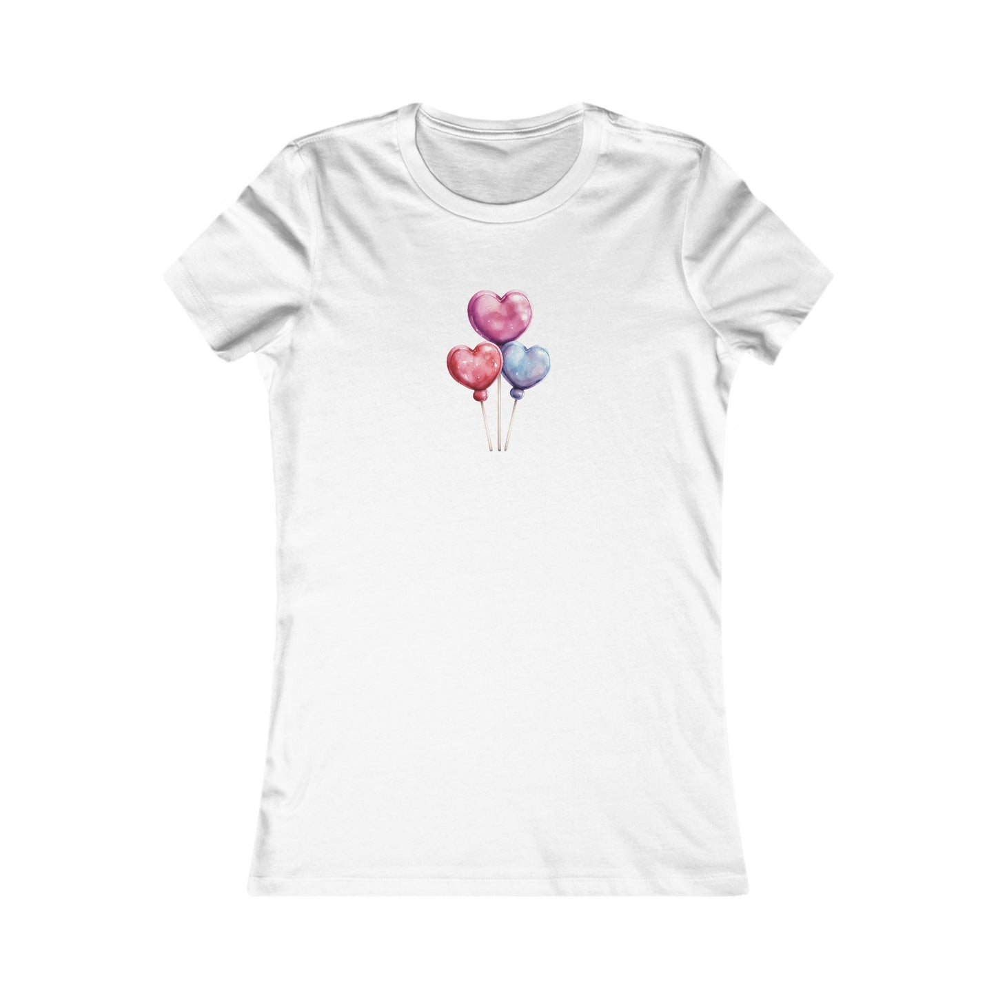 Heart Balloons Fitted Tee