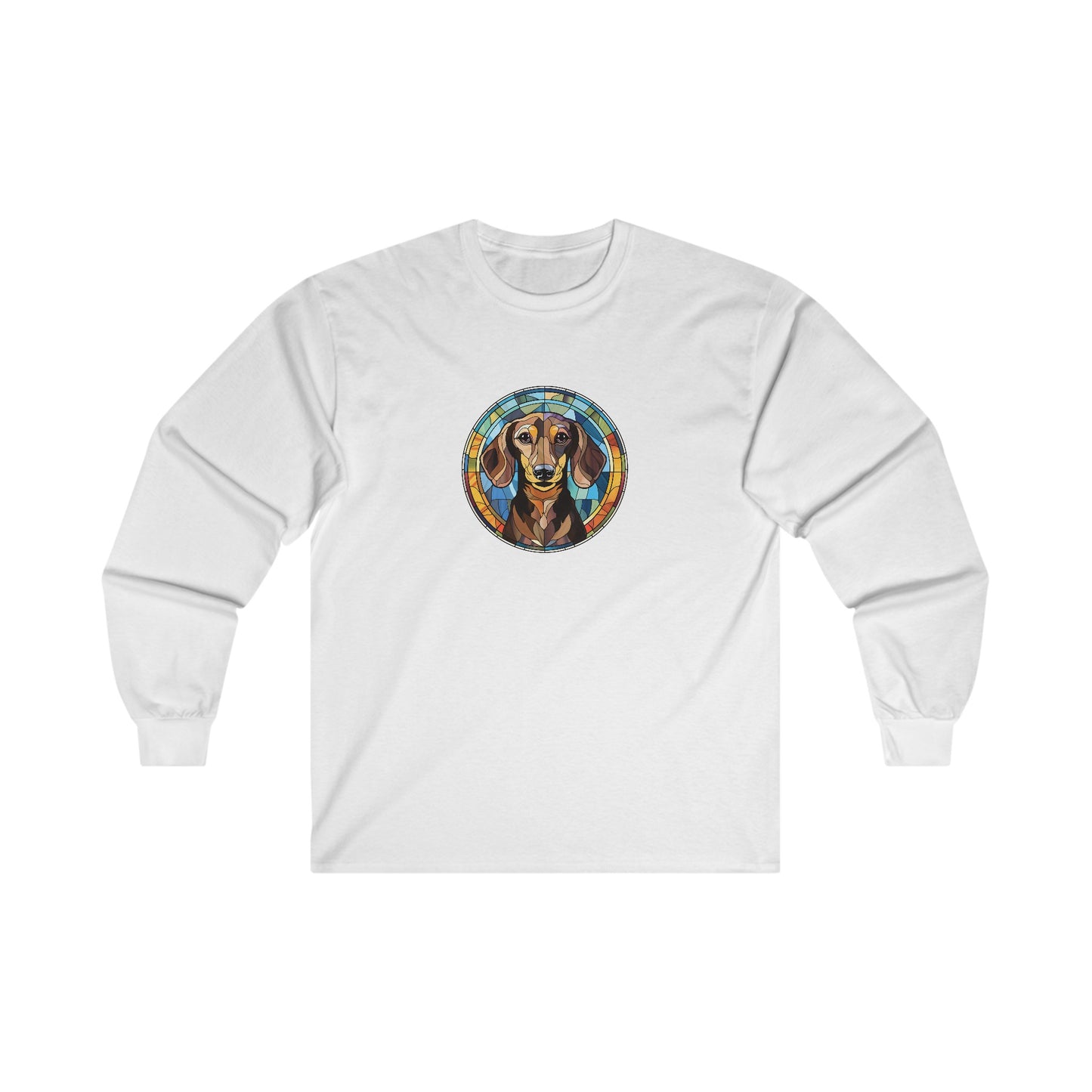 Stained Glass Dachshund Long Sleeve Tee
