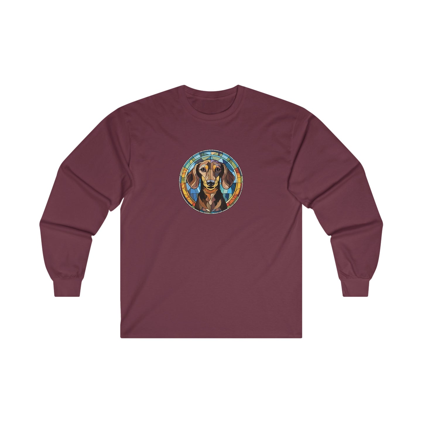 Stained Glass Dachshund Long Sleeve Tee