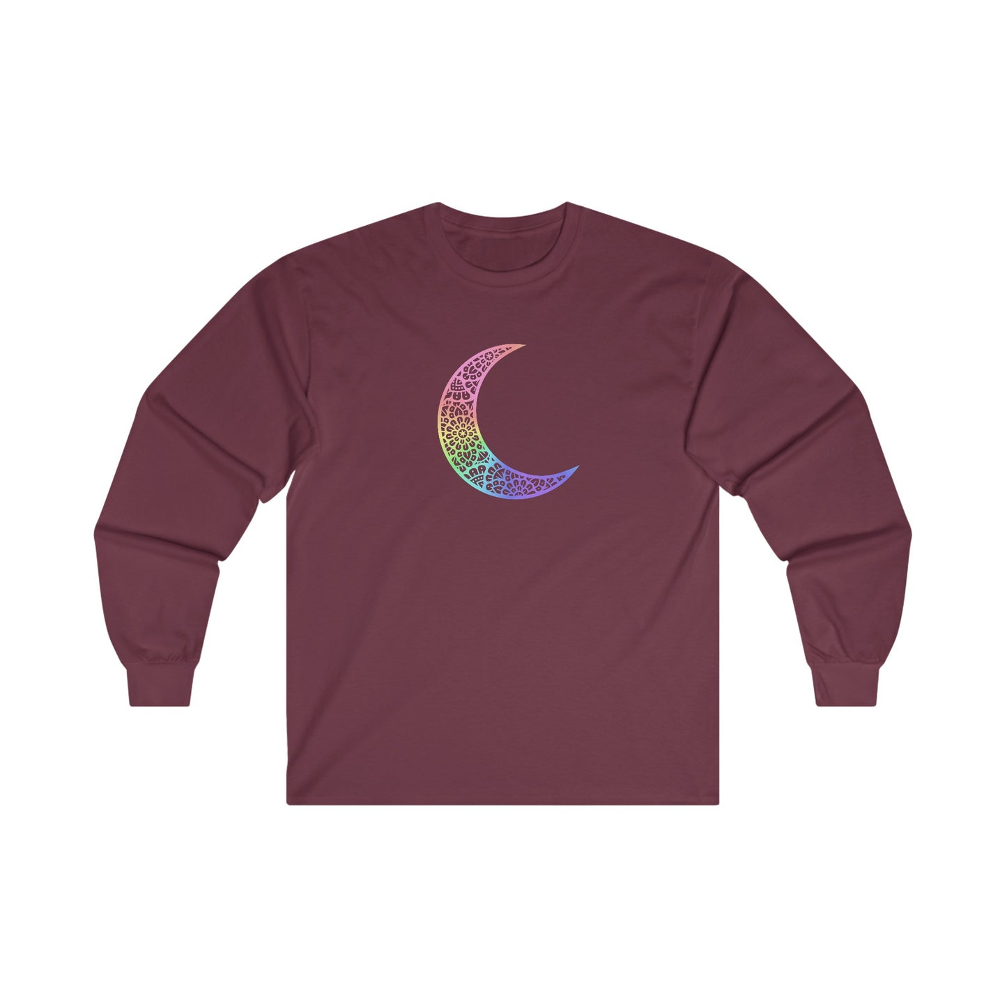 Colorful Mandala Moon Long Sleeve Tee