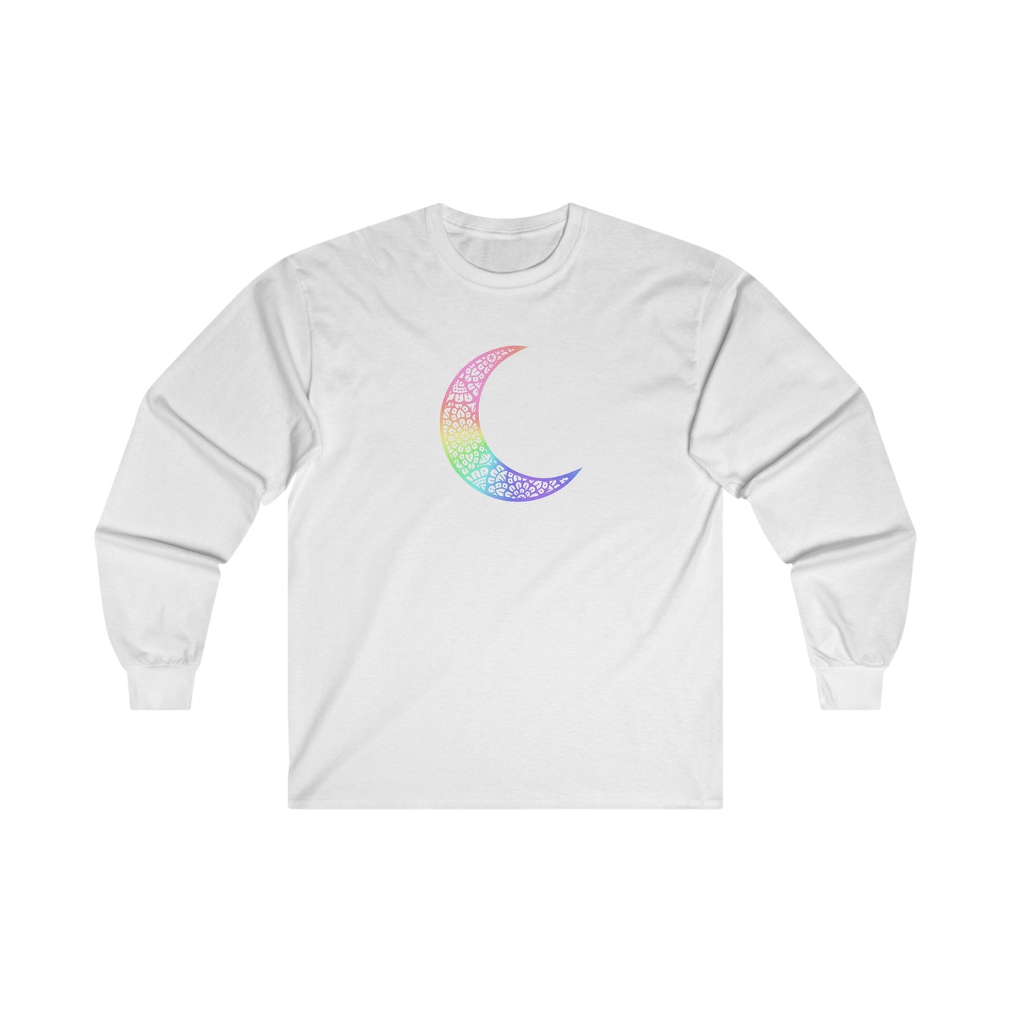 Colorful Mandala Moon Long Sleeve Tee