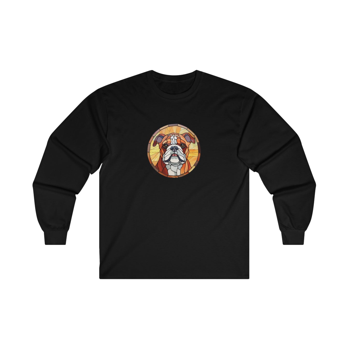 Stained Glass Bulldog Long Sleeve Tee