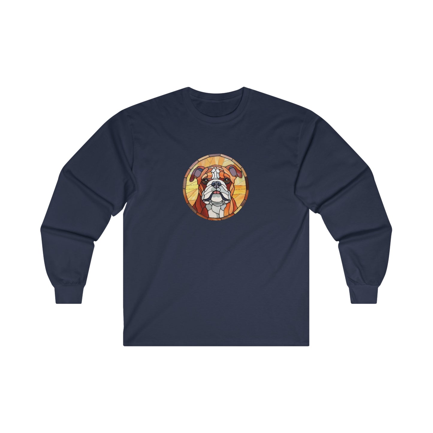 Stained Glass Bulldog Long Sleeve Tee
