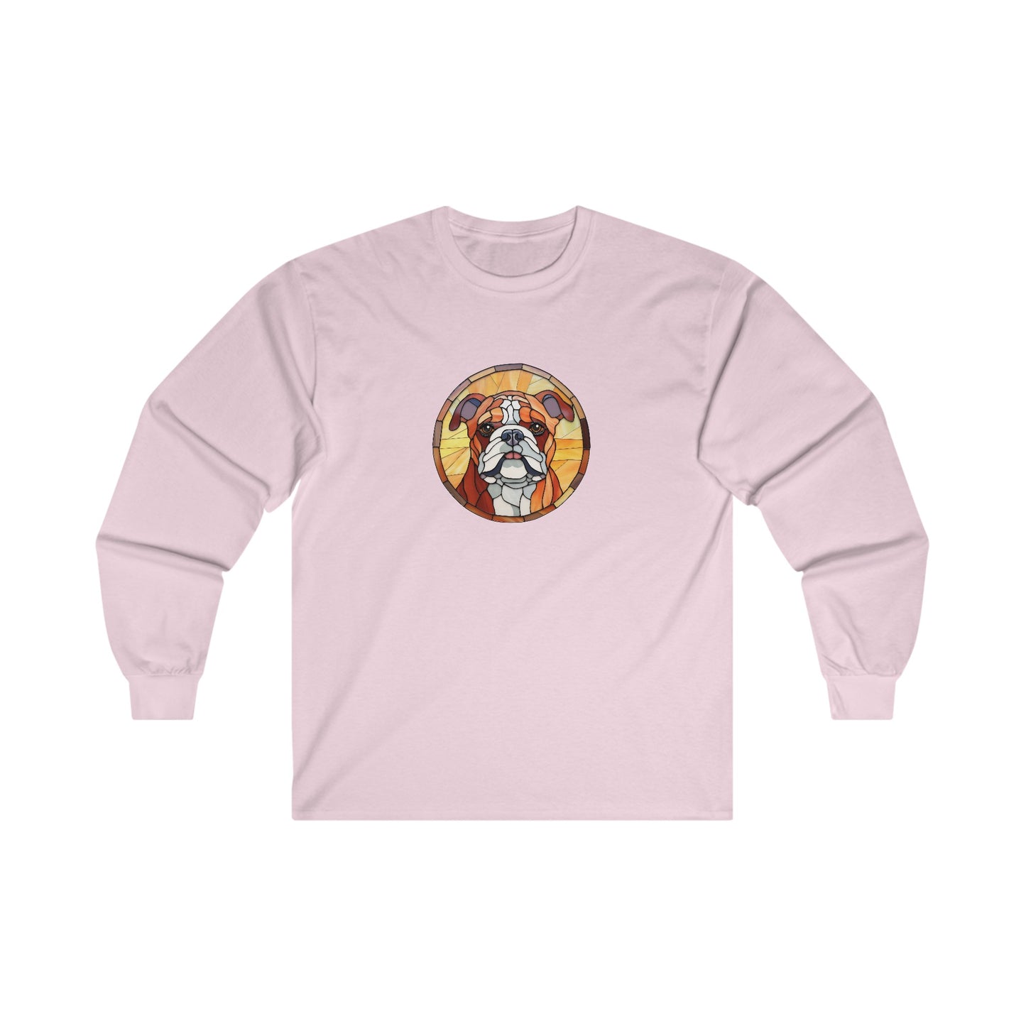 Stained Glass Bulldog Long Sleeve Tee