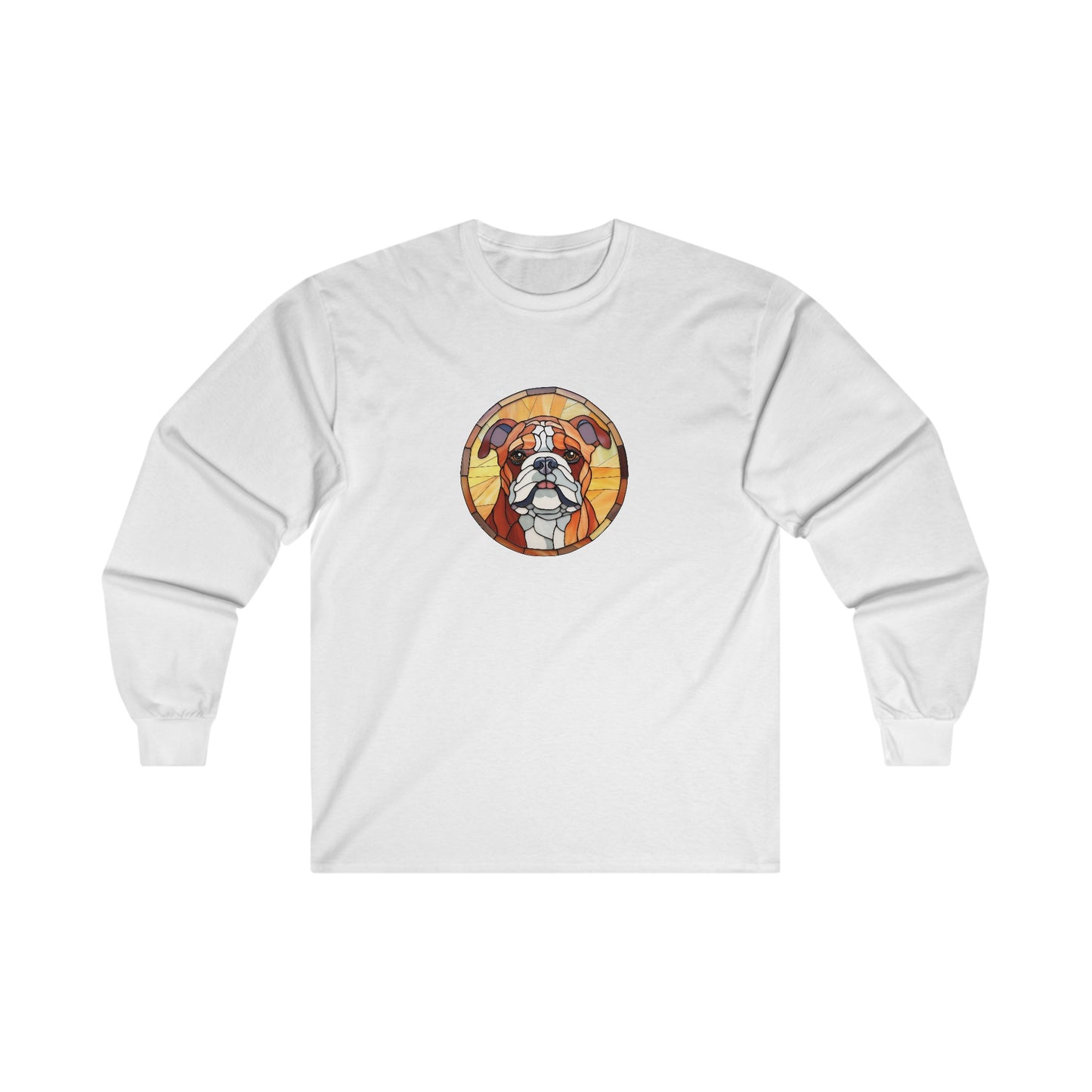 Stained Glass Bulldog Long Sleeve Tee