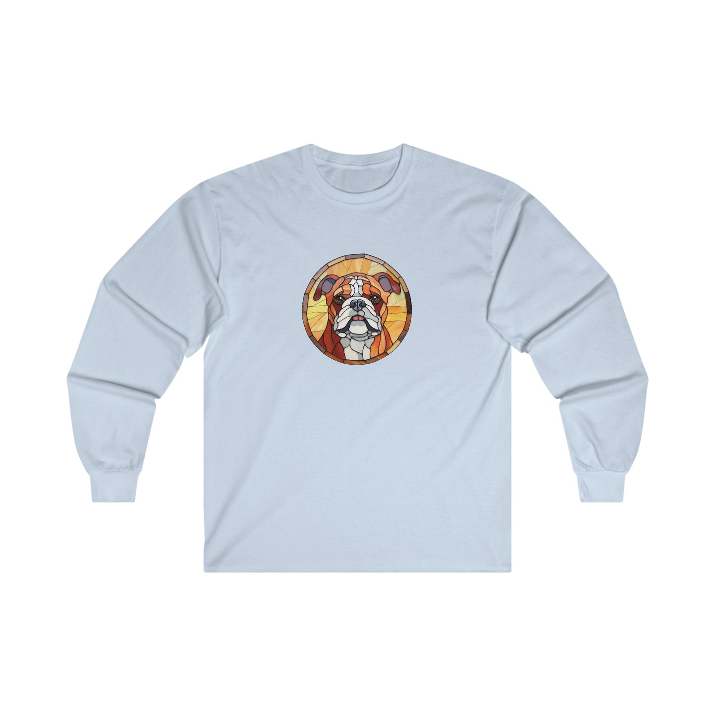 Stained Glass Bulldog Long Sleeve Tee