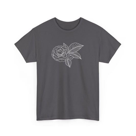 Rose with Leaves Short Sleeve Tee