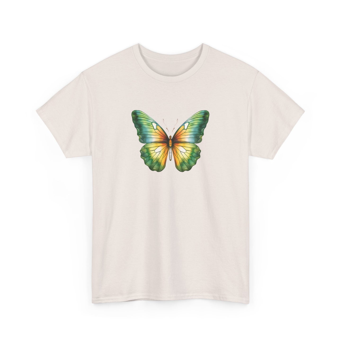 Green Watercolor Butterfly Short Sleeve Tee