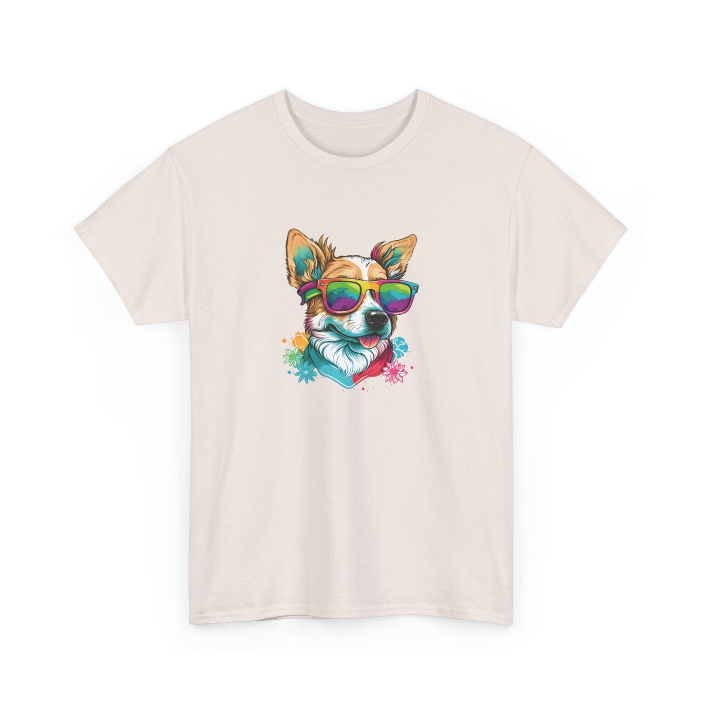 Dog with Sunglasses Short Sleeve Tee 002