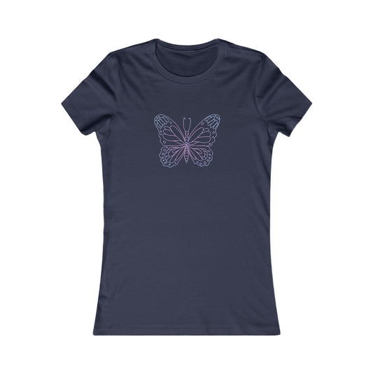 Colorful Butterfly Fitted Tee
