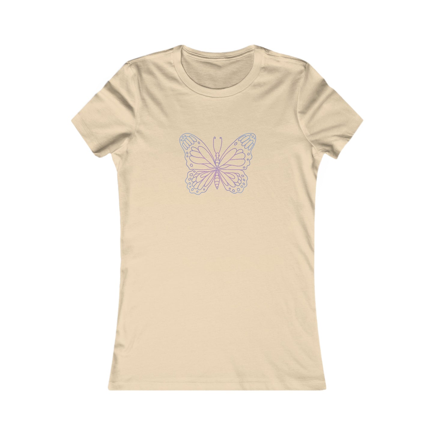 Colorful Butterfly Fitted Tee
