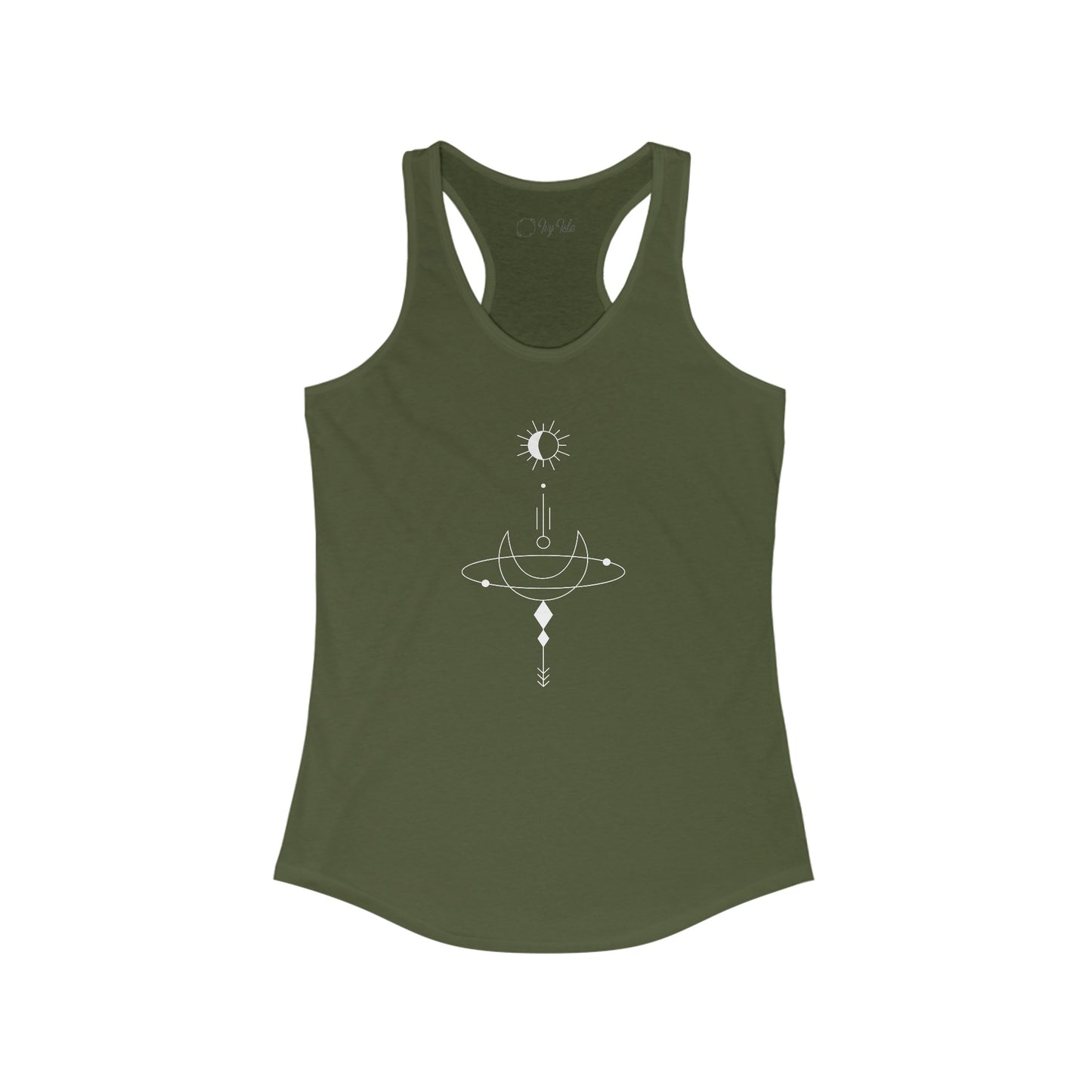 Linear Sun and Moon Racerback Tank