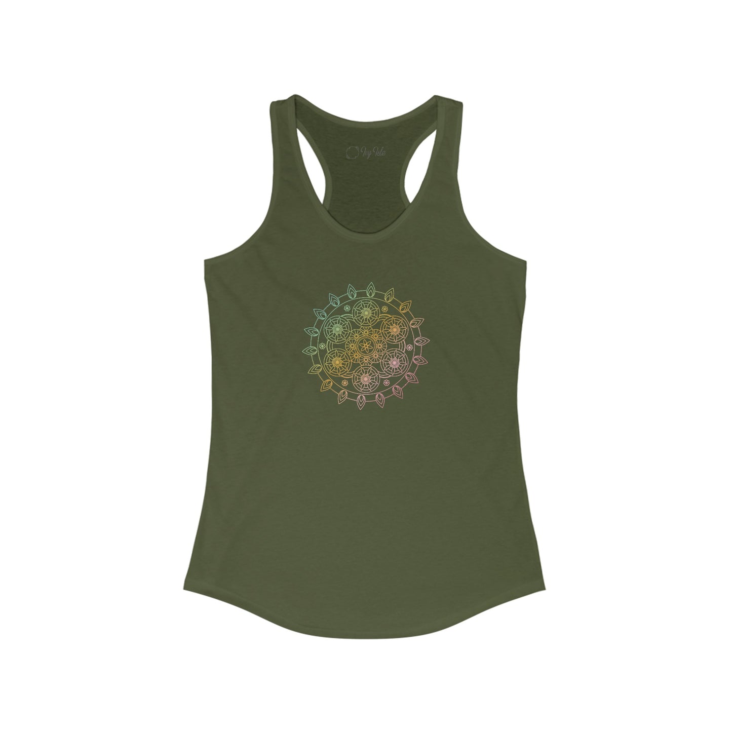 Colorful Mandala Racerback Tank (040)