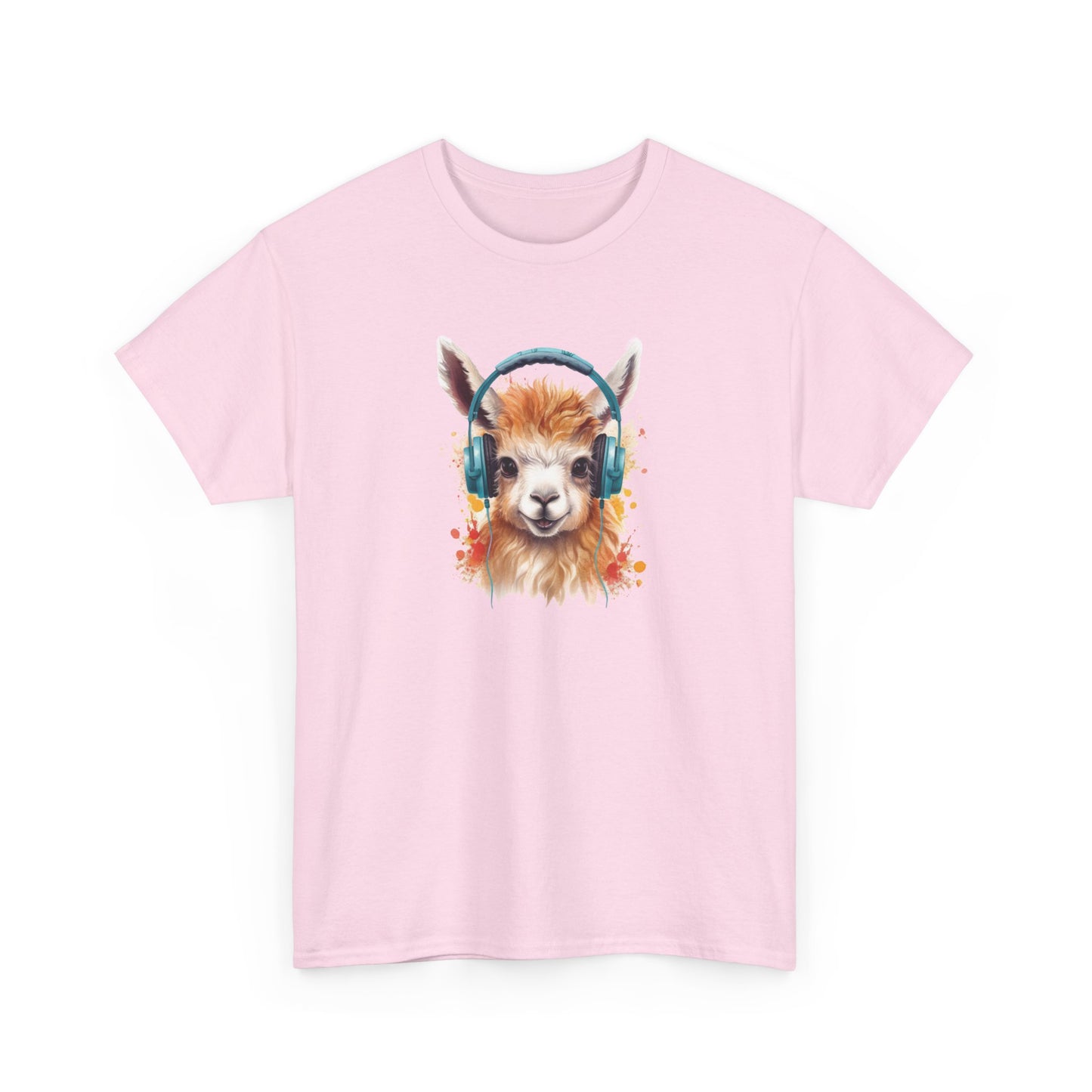 Llama with Headphones Short Sleeve Tee