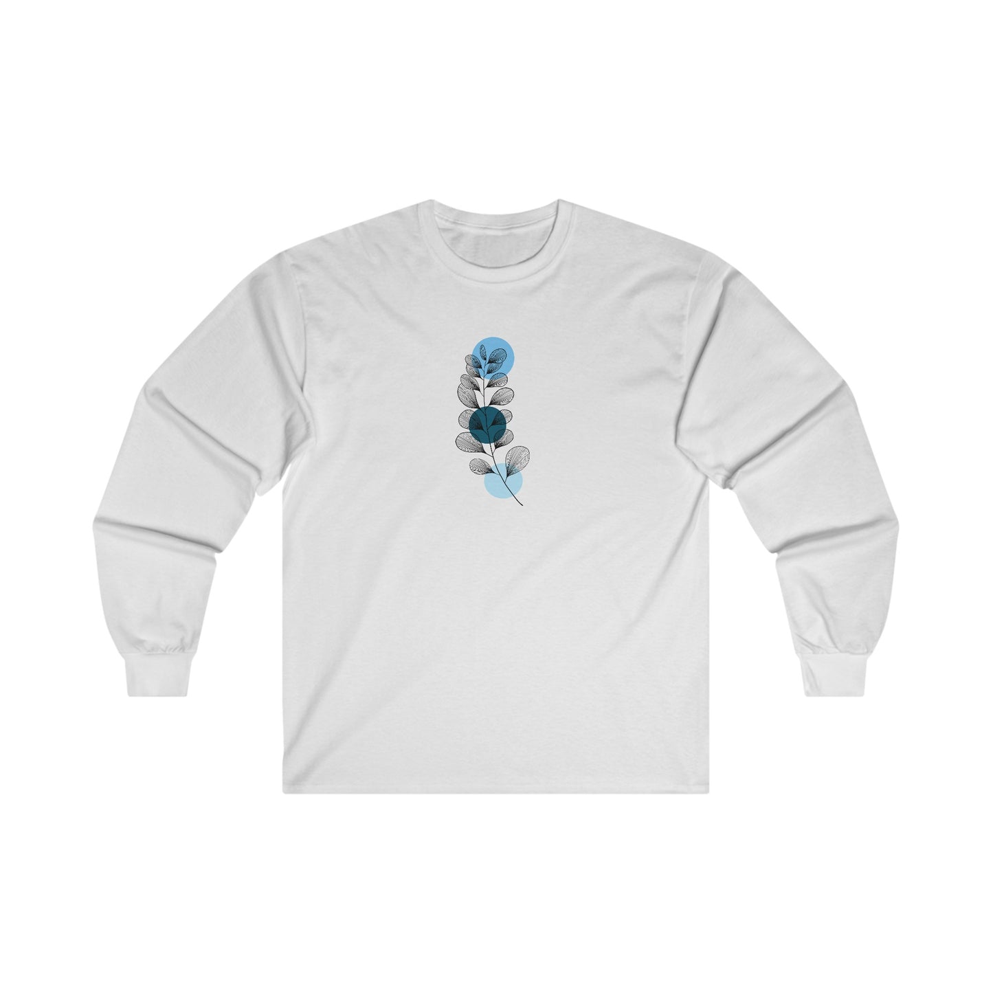 Blue Leaves Long Sleeve Tee
