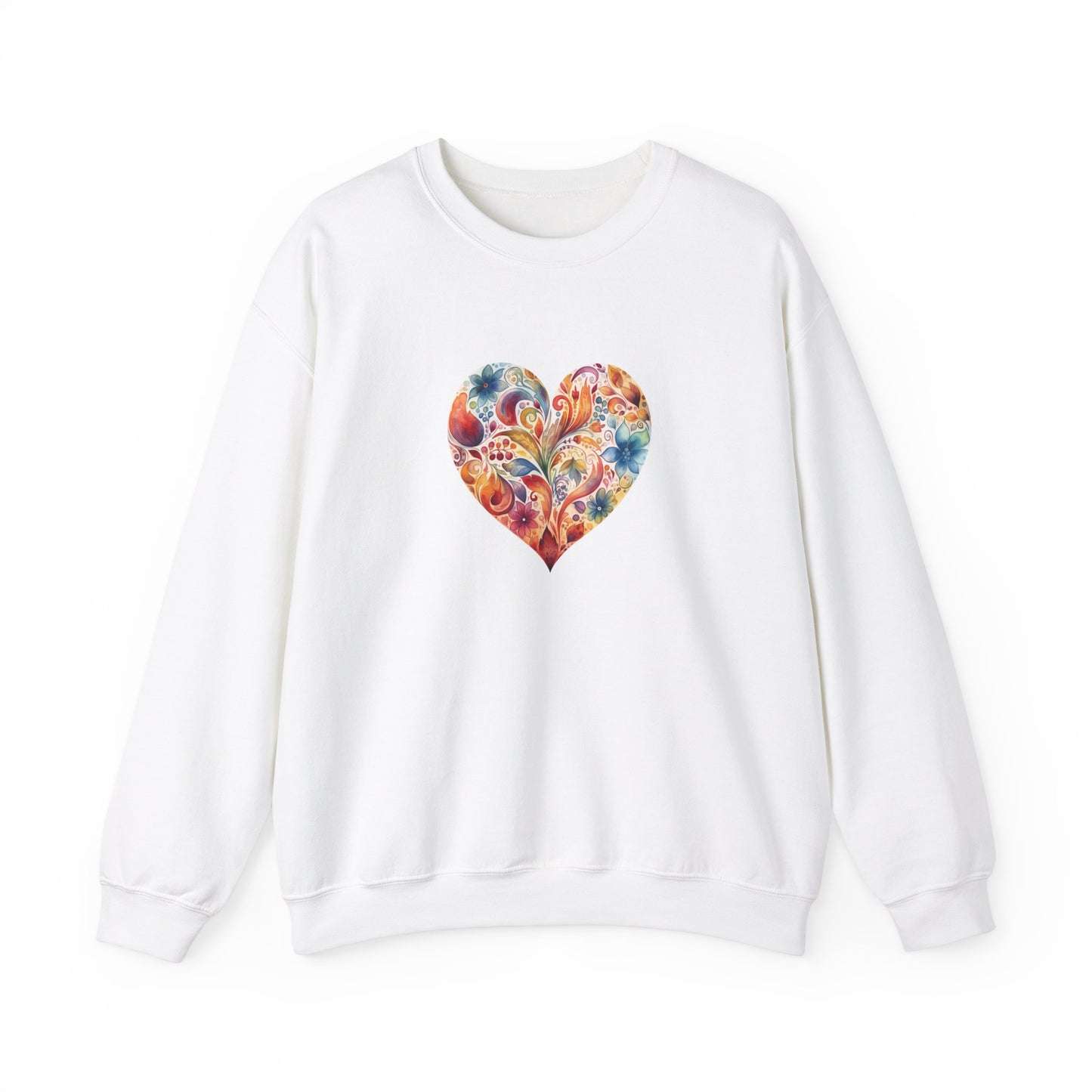 Watercolor Heart Sweatshirt 002