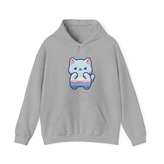 Blue Cat Hooded Sweatshirt