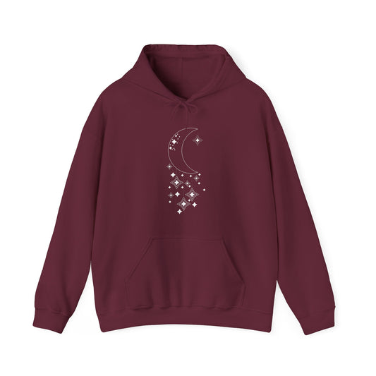 Moon and Hanging Stars Hooded Sweatshirt
