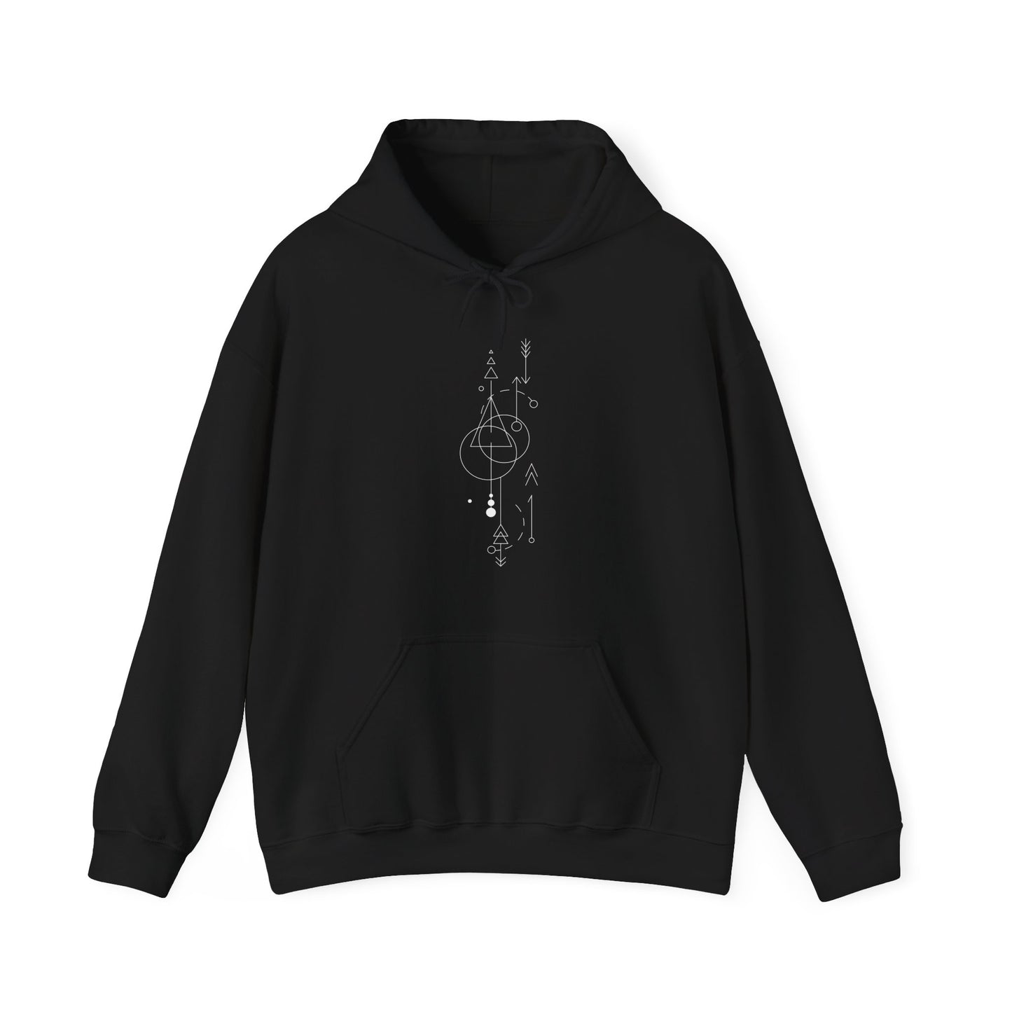 Linear Abstract Hooded Sweatshirt