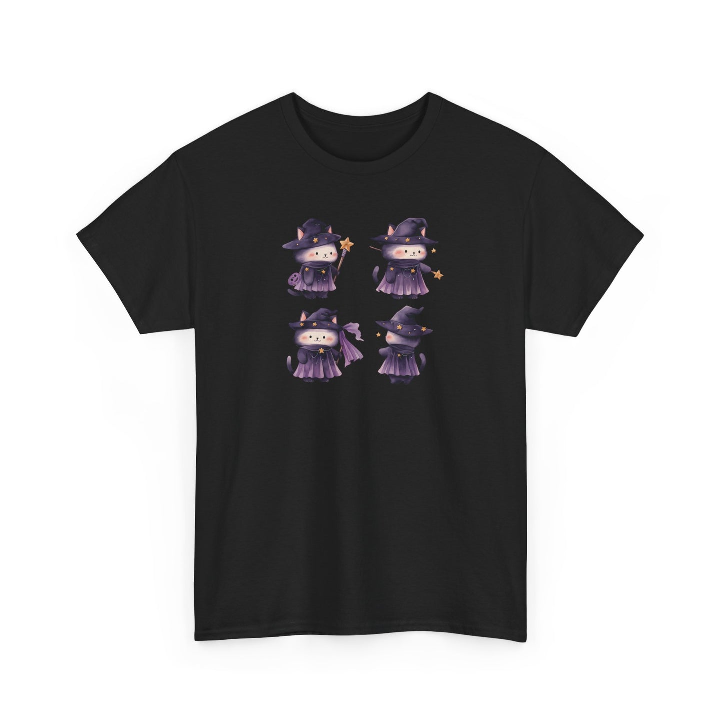 Cute Witch Cat Set Short Sleeve Tee