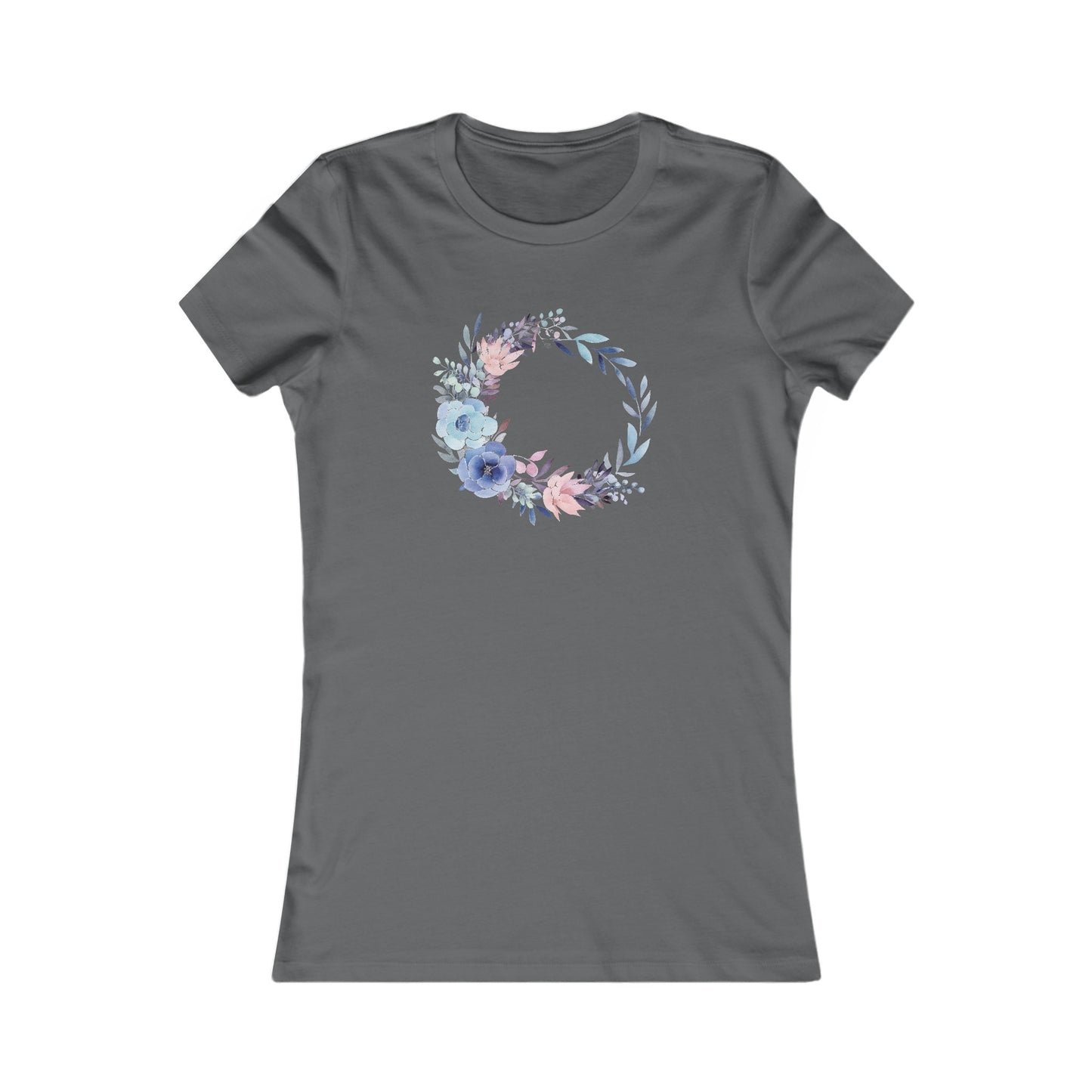 Watercolor Flower Circle Fitted Tee