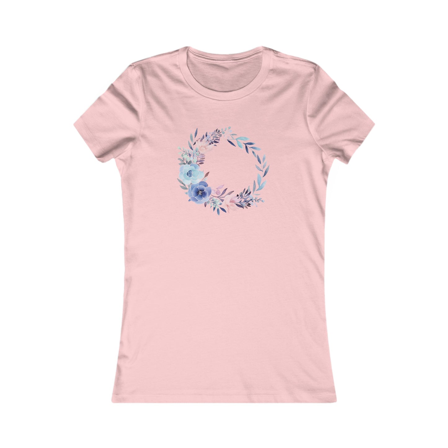 Watercolor Flower Circle Fitted Tee