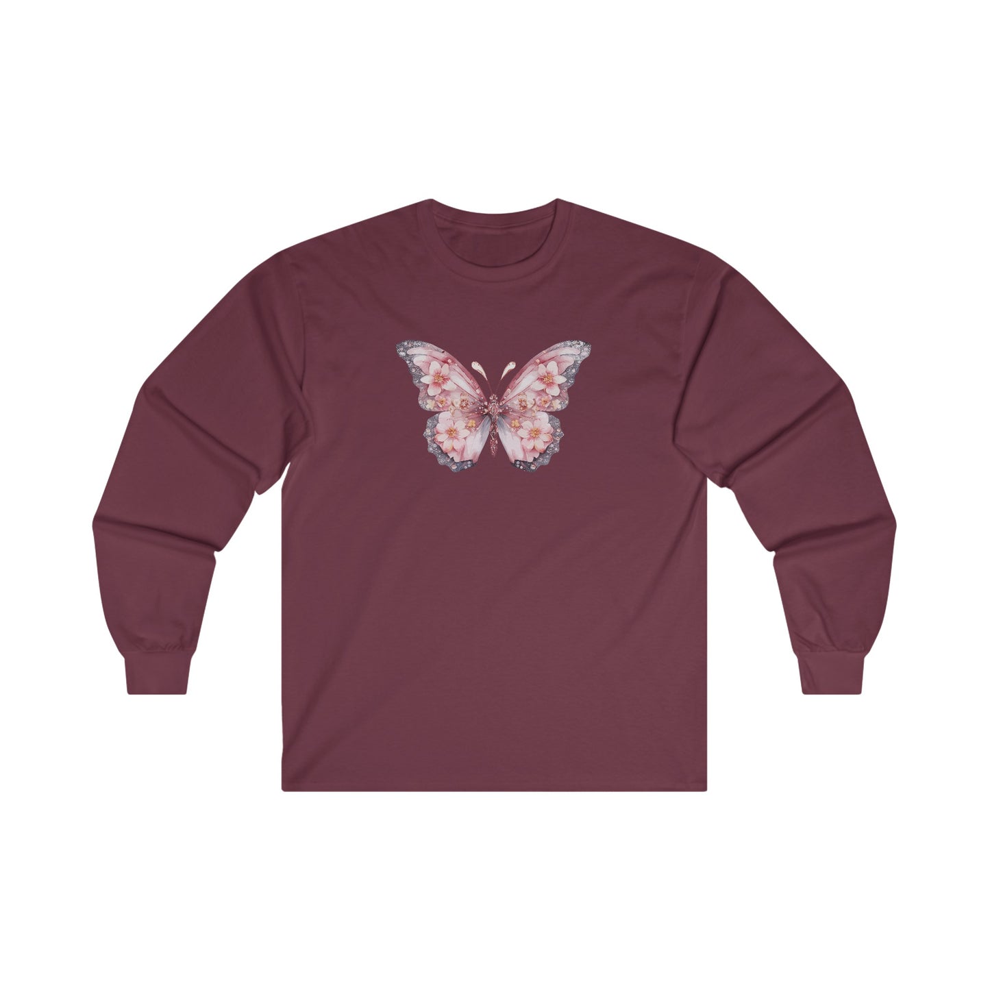 Floral Butterfly Long Sleeve Tee