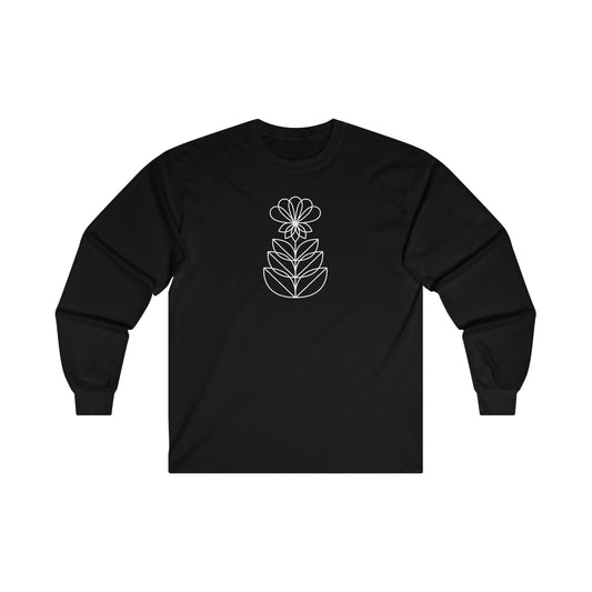 Abstract Flower Long Sleeve Tee