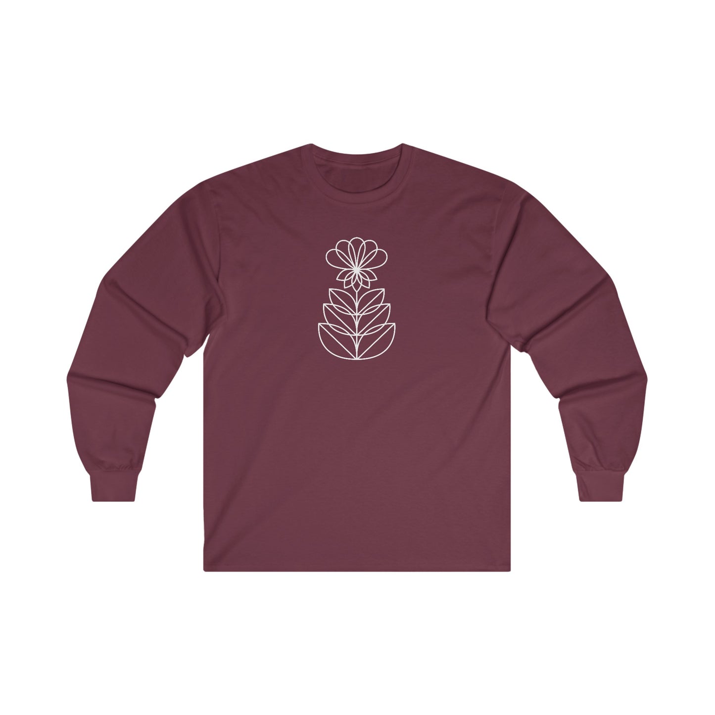 Abstract Flower Long Sleeve Tee