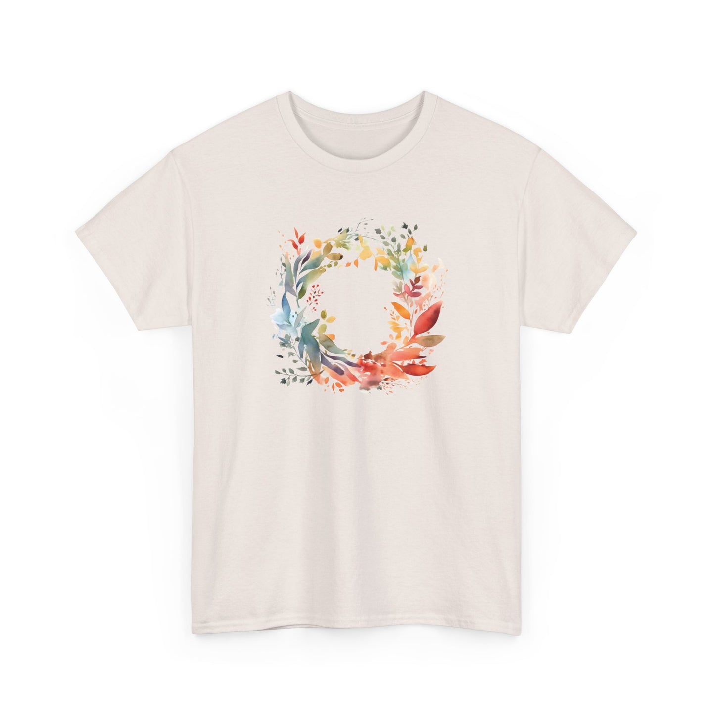 Watercolor Floral CircleShort Sleeve Tee