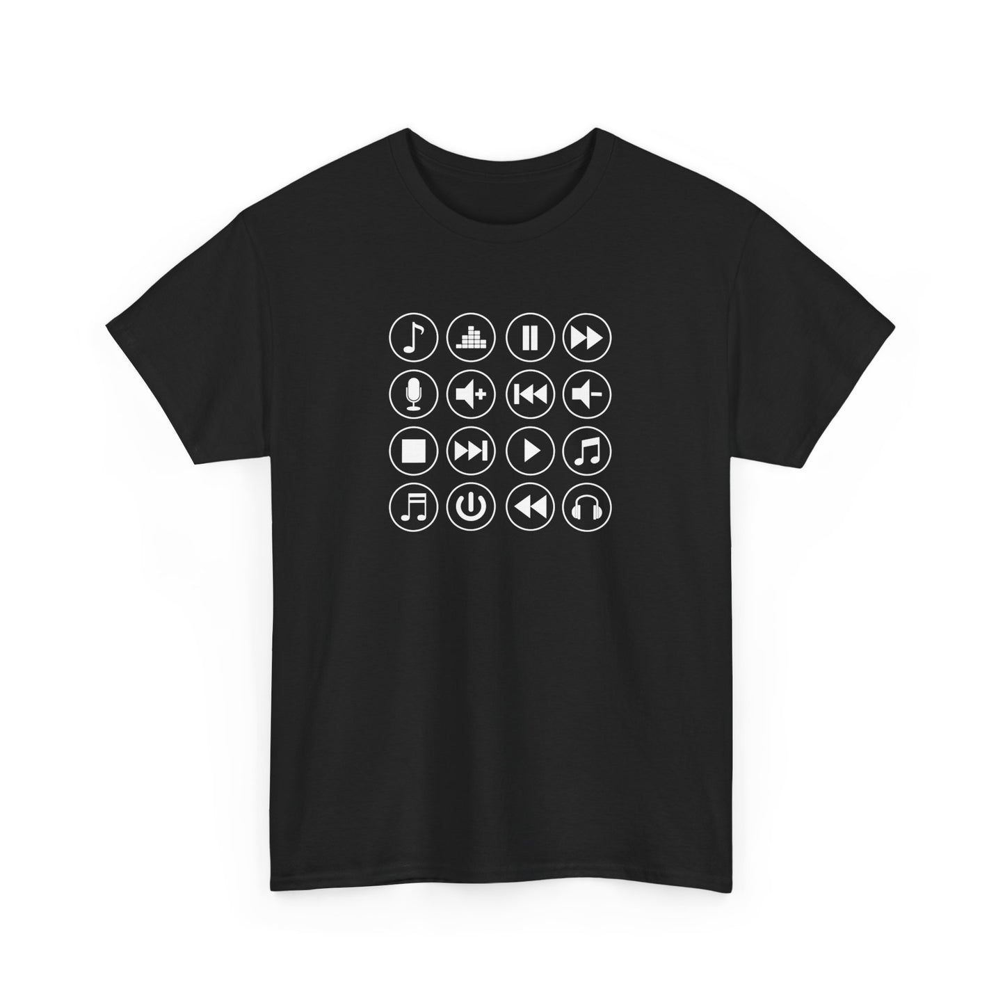 Music Player Symbols Short Sleeve Tee