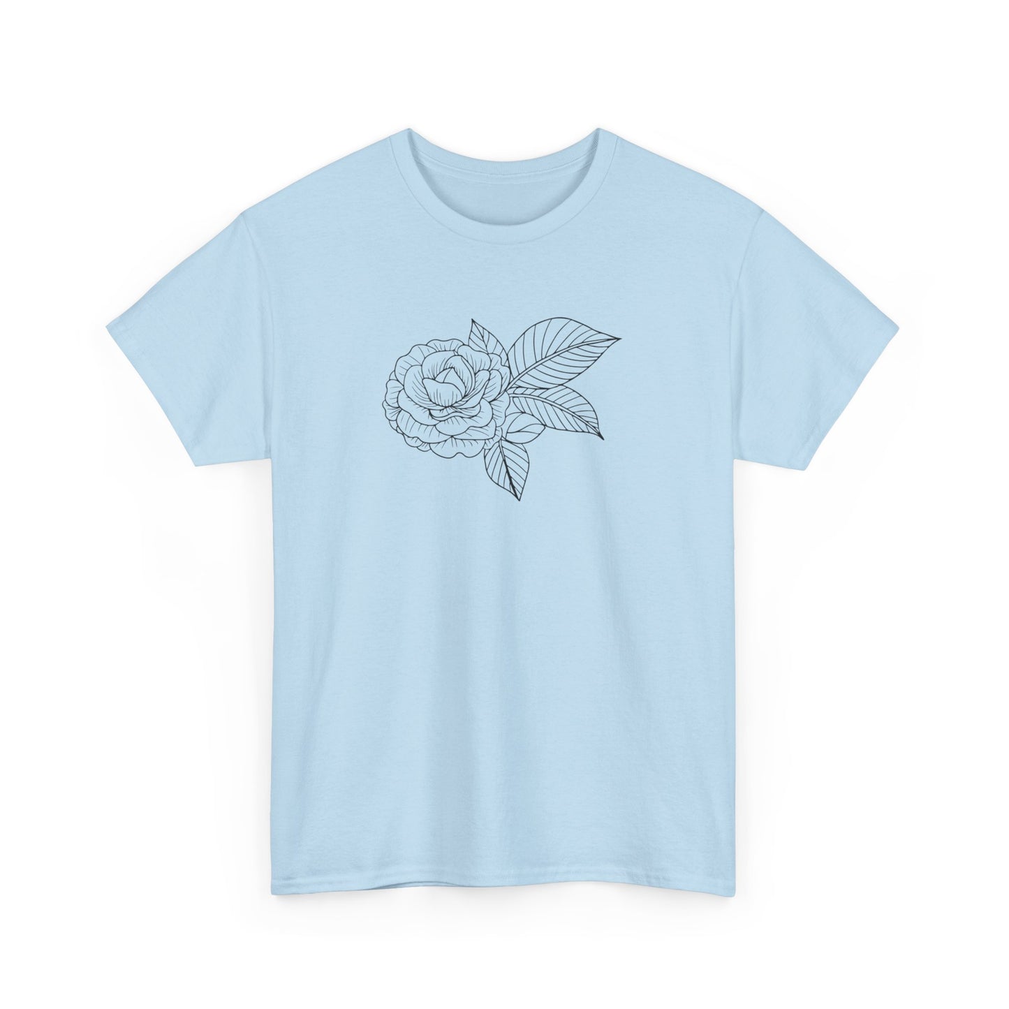 Rose with Leaves Short Sleeve Tee