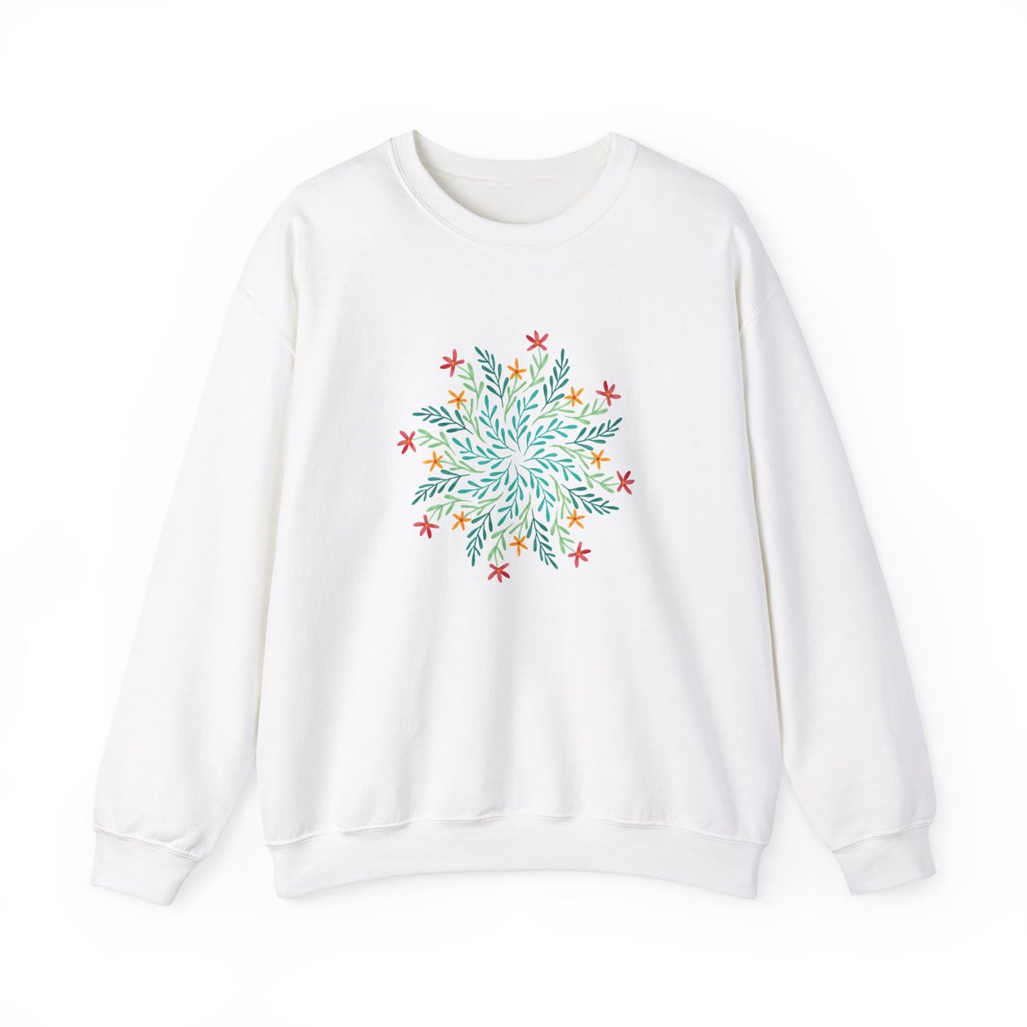 Leaf and Flowers Mandala Sweatshirt