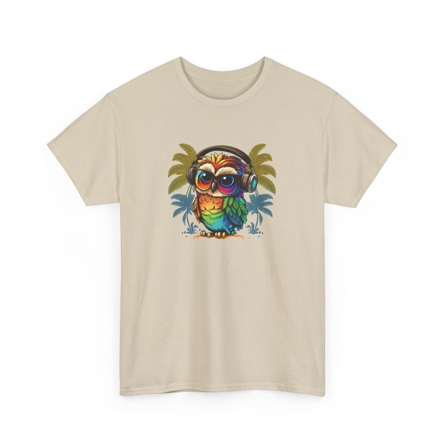Owl with Headphones Short Sleeve Tee